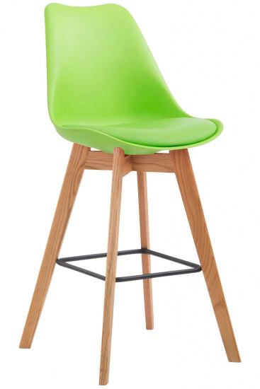 Barová židle Metz plast přírodní, zelená