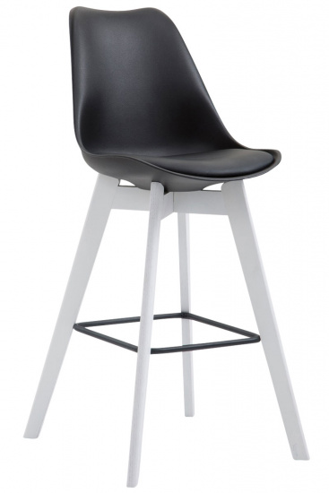 Barová židle Metz plast bílá, černá