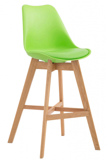 Barová židle Cannes plast přírodní, zelená