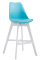Barová židle Cannes plast bílá, modrá