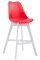 Barová židle Cannes plast bílá, červená