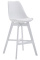 Barová židle Cannes plast bílá, bílá