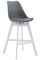 Barová židle Cannes plast bílá, šedá