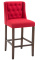 Barová židle Cassandra látkový potah, Antik-tmavá, červená