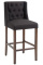 Barová židle Cassandra látkový potah, Antik-tmavá, černá