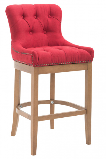 Barová židle Lakewood látkový potah, Antik-světlá, červená