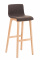 Barová židle Hoover látkový potah, přírodní, hnědá