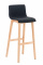 Barová židle Hoover látkový potah, přírodní, černá