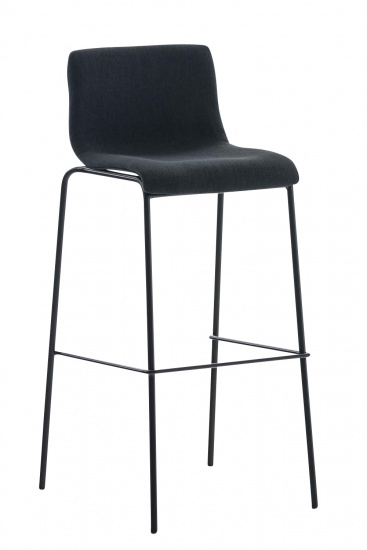 Barová židle Hoover látkový potah, černá, černá