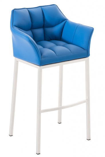 Barová židle Damaso bílá, modrá