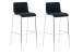 2 ks / set barová židle Hoover látkový potah, chrom, černá