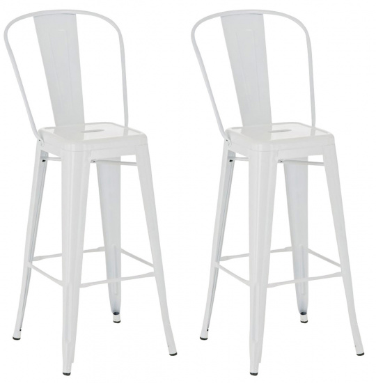 2 ks / set barová židle Factory, bílá