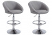 2 ks / set barová židle Miami V2 látkový potah, chrom, světle šedá
