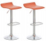 2 ks / set barová židle Dyn, oranžová
