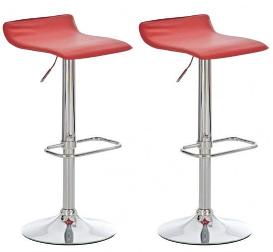 2 ks / set barová židle Dyn, červená