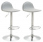 2 ks / set barová židle Lana V2 syntetická kůže, šedá