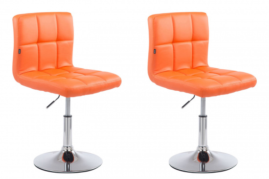 2 ks / set Designové křeslo Palma V2 syntetická kůže, oranžová