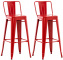 2 ks / set barová židle Factory, červená