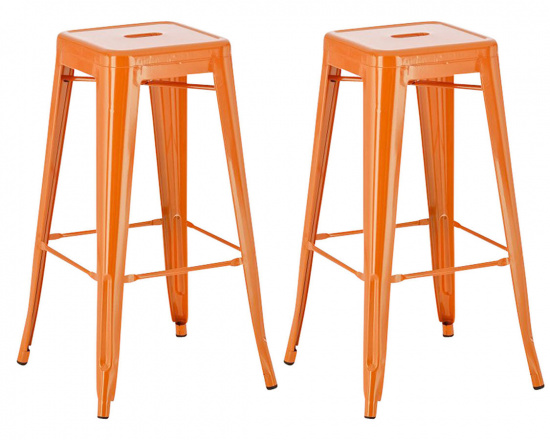 2 ks / set barová židle Factory, oranžová