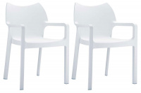 2 ks SET židle stohovatelná DIVA, bílá
