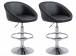2 ks / set barová židle Miami V2 syntetická kůže, černá