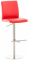 Barová židle Cadiz syntetická kůže, nerez, červená