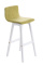 Barová židle Taunus látkový potah, bílá, zelená