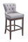 Barová židle Lakewood látkový potah, Antik, světle šedá