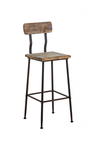 Barová židle Queens, dřevo, bronzová