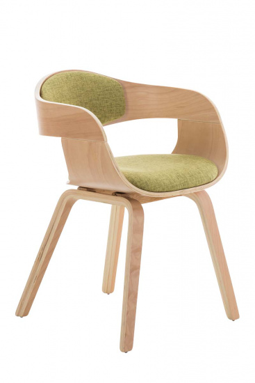 Jídelní / konferenční židle Stona látkový potah, natura/světle zelená