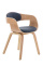 Jídelní / konferenční židle Stona látkový potah, natura/modrá
