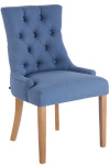 Jídelní židle Aberdeen látkový potah, antik-světlá, modrá