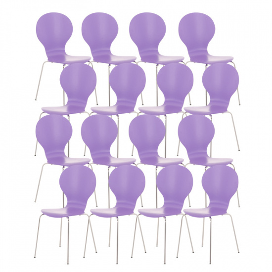 16 ks / set jídelní / konferenční židle Mauntin, fialová