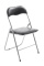 Skládací jídelní / konferenční židle, Emonio, černá / stříbrná
