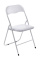 Skládací jídelní / konferenční židle, Emonio, bílá / bílá