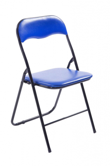 Skládací jídelní / konferenční židle, Emonio, modrá / černá