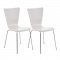 2 ks / set jídelní / konferenční židle Anaron, bílá