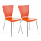 2 ks / set jídelní / konferenční židle Anaron, oranžová