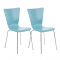 2 ks / set jídelní / konferenční židle Anaron, světle modrá