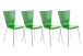 4 ks / set jídelní / konferenční židle Anaron, zelená