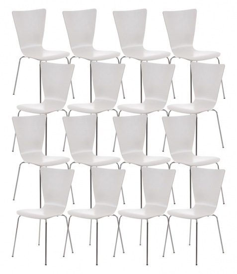 16 ks / set jídelní / konferenční židle Anaron, bílá