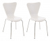 2 ks / set jídelní / konferenční židle Mendy, bílá
