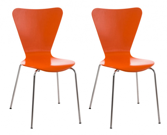 2 ks / set jídelní / konferenční židle Mendy, oranžová