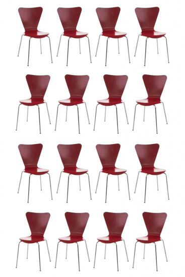 16 ks / set jídelní / konferenční židle Mendy, červená