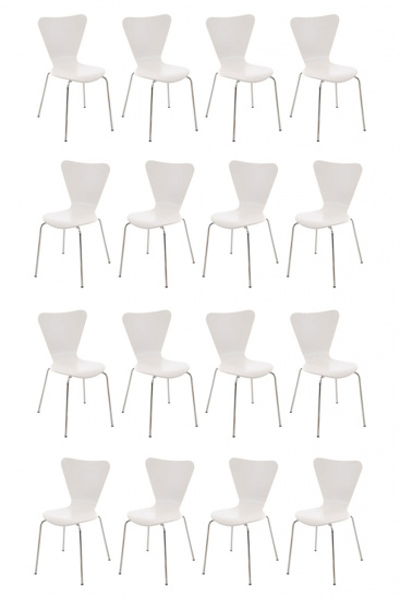 16 ks / set jídelní / konferenční židle Mendy, bílá