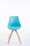 Jídelní / konferenční židle Tomse přírodní podnož kulatá, modrá