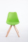 Jídelní / konferenční židle Tomse přírodní podnož kulatá, zelená