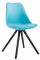 Jídelní / konferenční židle Tomse kapučíno podnož kulatá, modrá