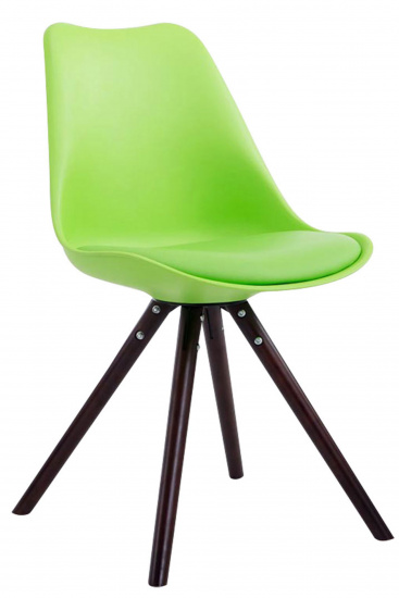Jídelní / konferenční židle Tomse kapučíno podnož kulatá, zelená