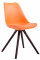 Jídelní / konferenční židle Tomse kapučíno podnož kulatá, oranžová